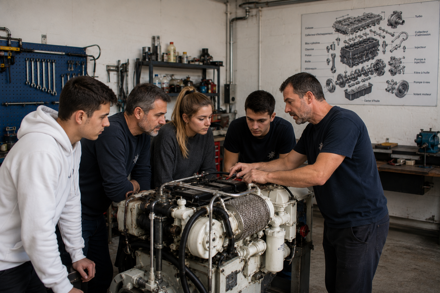 Mécanicien 250kW — technicien sur installation machine navire